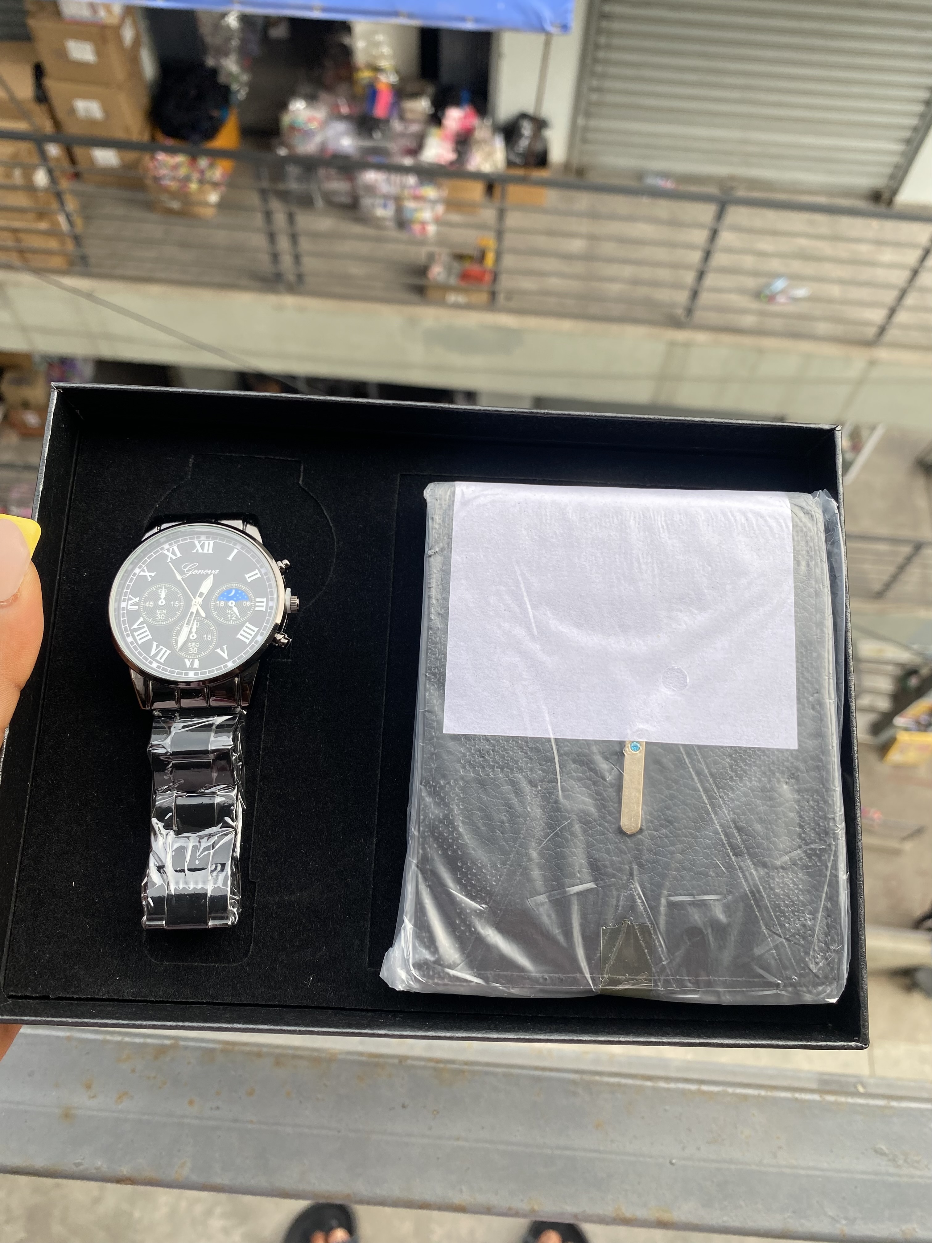 Wallet with watch
