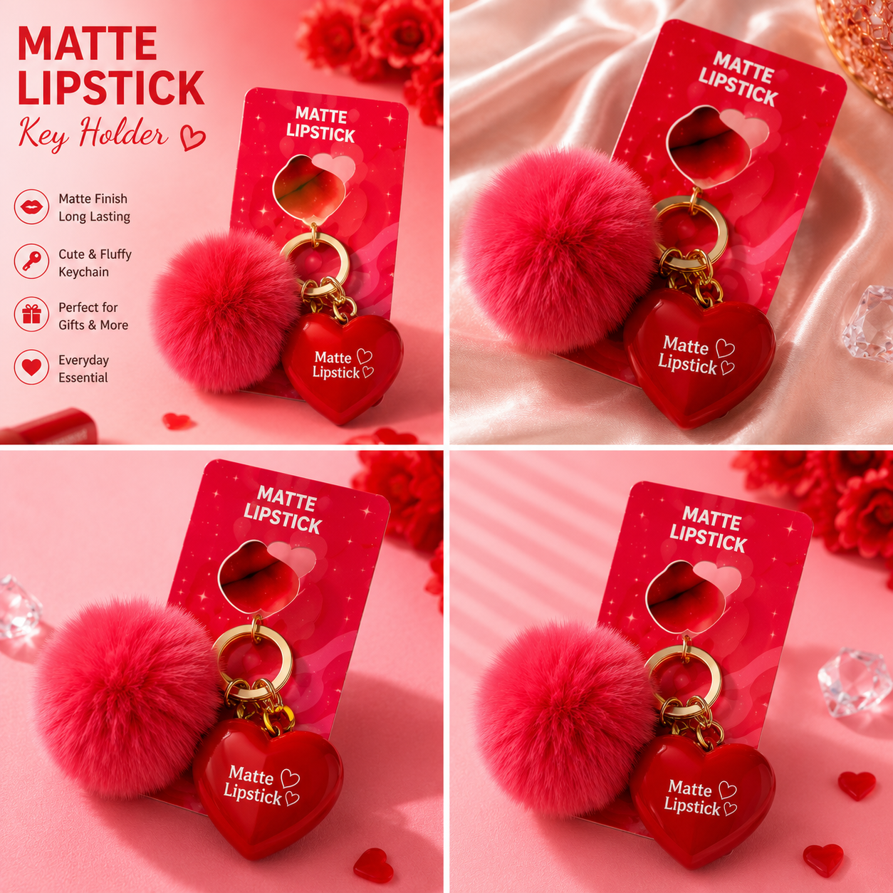 Romantic Rain x Magic Lipgloss with Keyholder