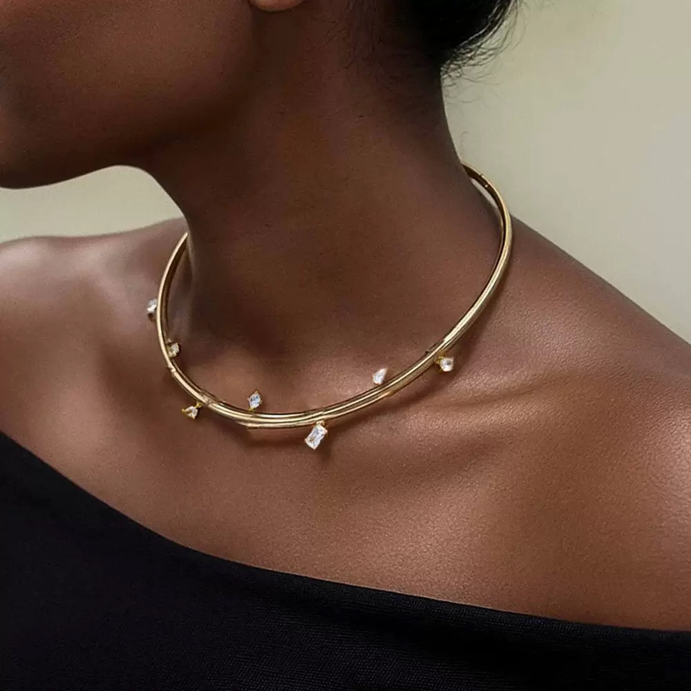 Micro Inlaid Zircon Choker