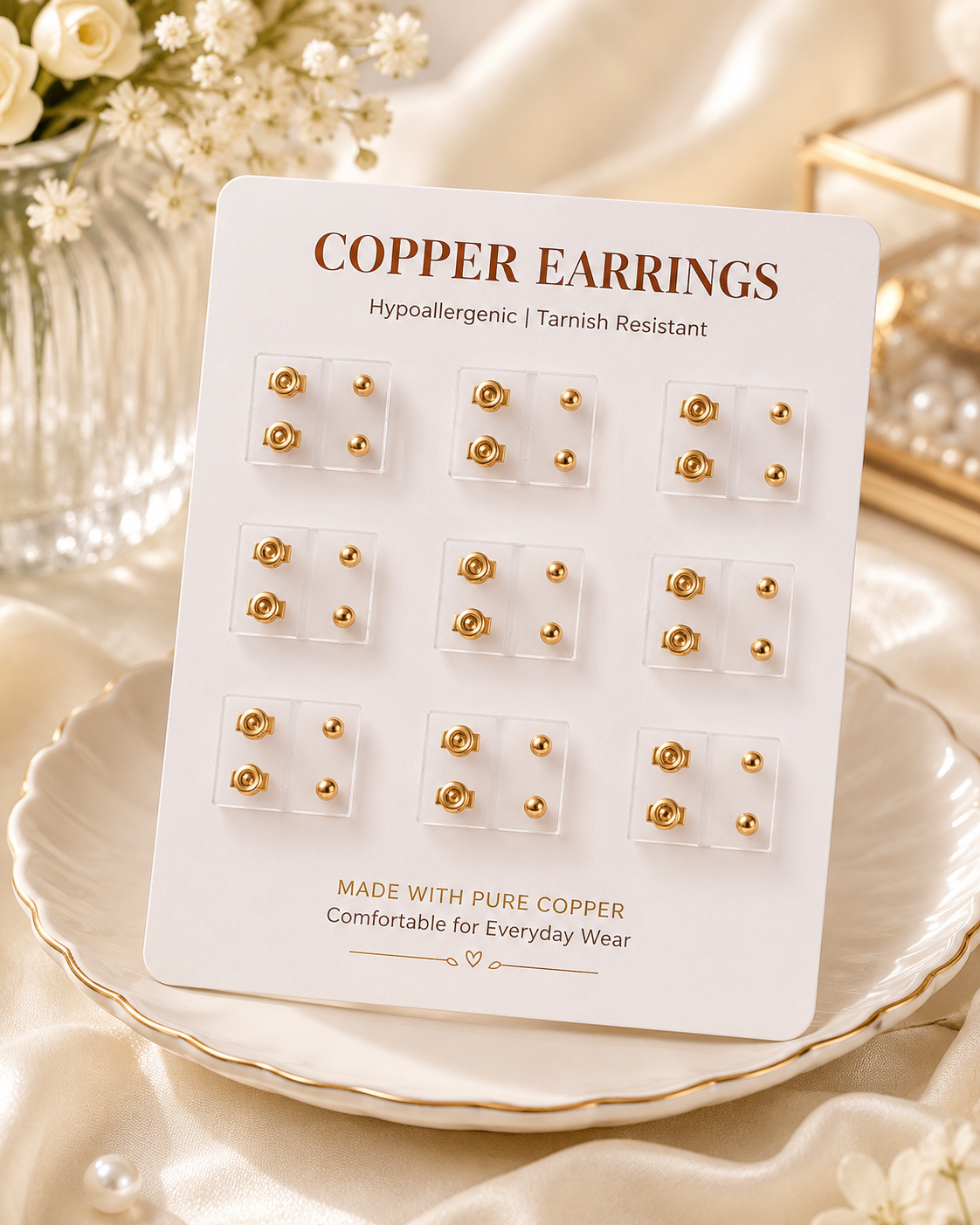 Copper Earrings (12 pieces)