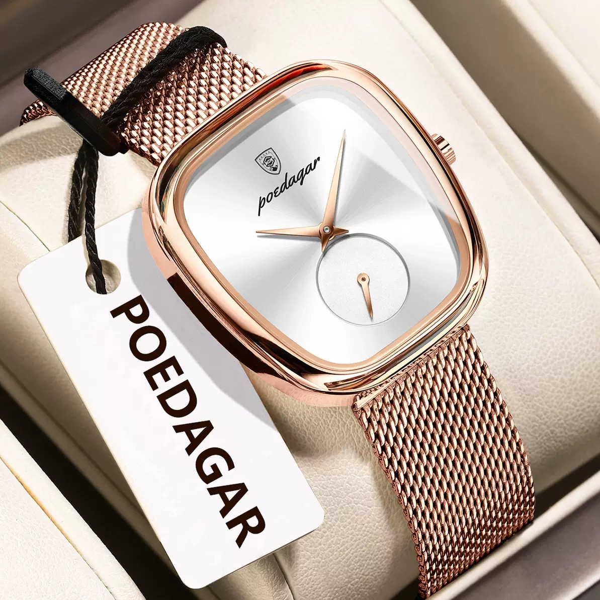 Ivory Dial with Mesh Strap